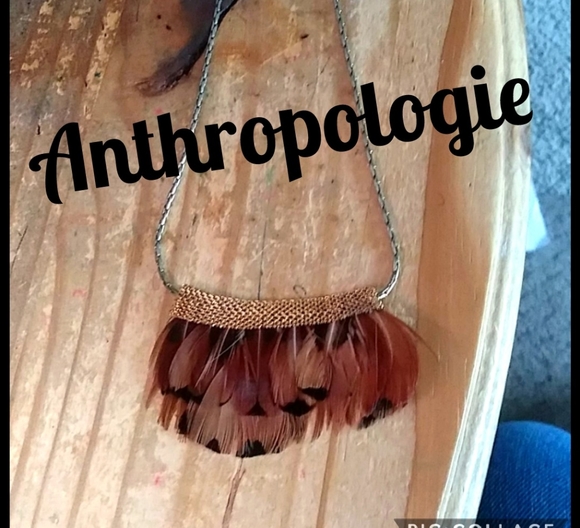 Anthropologie feather necklace - Picture 1 of 7